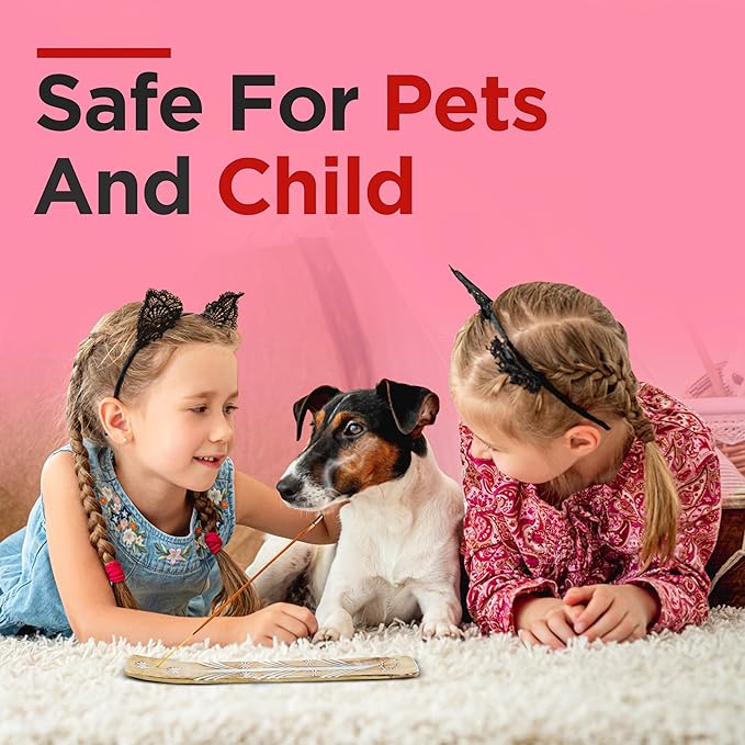 Satya Indian Rose Incense Sticks 180 gm (15GM X 12 Pack) from Satya Sai Baba Nag Champa and Raajsee Incense Sticks Holder Bundle, Free from Chemicals,Natural Insenses