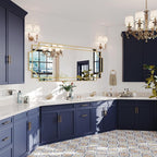 Kelly Miller Large Gold Full Length Mirror for Wall, 60"x30" Full Body Mirror Beveled Scalloped Modern Elegant Home Decor for Bedroom Living Room Bathroom Dressing Room Entryway Hallway