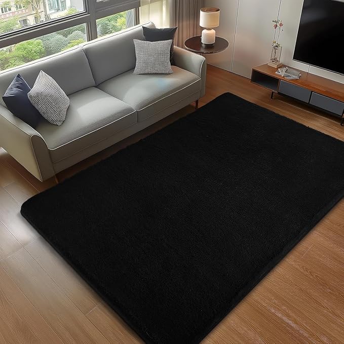 Sour Lemon 10x14 Area Rugs for Living Room, Soft Large Area Rug Fluffy Rugs for Bedroom，Machine Washable Area Rug Non Slip Carpet Rug for Living Room Playroom Kids Room Home Decor