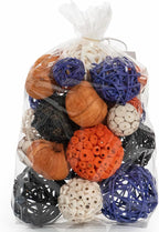 ANDALUCA Decorative Balls Halloween Bowl Filler Home Decor (Purple Orange)