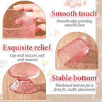 6 Pcs (H:7" W:4") Embossed Flower Vase Fall Pedestal Glass Vase Big Base Thickened Crystal Vintage Vases for Autumn Wedding Home Decor Table Centerpiece House Warming Gifts(Pink)