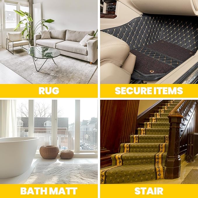 ADHES Double Sided Carpet Tape for Area Rugs – 2 Inch x 30 Yards, Heavy Duty Adhesive, Residue-Free, Rug Gripper for Hardwood Floors, Tile, and Carpeted Surfaces