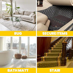 ADHES Double Sided Carpet Tape Heavy Duty, Removable and Residue-Free Non Slip Rug Gripper for Hardwood Floors, Rug Tape for Area Rugs and Anti-Slip Grips, 2 Inch x 10 Yards,4 Rolls