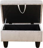 Ottoman Rectangular Storage Ottoman Bench, Footrest Stool Footstool with Lid for Living Room, Bedroom, Entryway, Brown, 28.5"x19"x17.5"