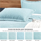 Love's cabin California King Size Quilt Set Spa-Blue Bedspreads - Soft Summer Lightweight Polyester Bedspread- Modern Style Coin Pattern Coverlet for All Season - 3 Piece (1 Quilt, 2 Pillow Shams)