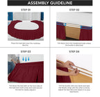 Utopia Bedding King Elastic Bed Ruffle - Easy Wrap Around Ruffle - Microfiber Bed Skirt with Adjustable Elastic Belt 16 Inch Tailored Drop - Hotel Quality Bedskirt, Fade Resistant (King, Burgundy)