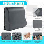 ROYALAY Adjustable Recliner Leg Rest Cushion, Widen and Thicken Recliner Footrest Extender, Wave Shape Lumbar Support Pillow with Adjustable Elastic Straps, Suitable for Bed Chair Sofa Back Support