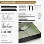 SIGNWIN 60"x72" Extra Large Framed Wall Art Green Line Art Mountain Landscape Illustration for Home Living Room Bedroom Decor (Frame Assembly Required)