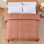 Modern Threads Down Alternative Reversible Comforter Orange Rust/Beige Queen
