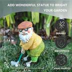 Elenon Golf Gnome Garden Statue Decorative, Adorable Flower Bed Decor Gnome Outdoor Decor, Funny Yard Patio Art Decor Dwarf Sculptures Table Ornament