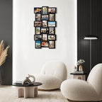 Jerry & Maggie 4X6 Collage Picture Frames for Wall Decor, 18 Opening Collage Wall Hanging for 6x4 Photo, Multi Picture Frame Set with One-piece Design Black