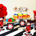 Black Red Vase Filler | 150PCS Pearls Bead for Centerpieces Vases | 8/14/20 mm No Hole Beads, Fake Pearls for Wedding Birthday Theme Party Table Centerpieces Decor