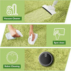 Shag Area Rug for Bedroom 3x5,Green Fluffy Area Rugs for Living Room,Soft Fuzzy Rug Non-Shedding Indoor Plush Carpet for Kids Bedroom Nursery Dorm Home Decor