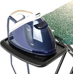 Brabantia - Ironing Board C - Extra Large Steam Unit Holder - Adjustable in Height - Non-Slip Rubber Feet - 100% Fair Trade Cotton Cover with Foam Layer - Foldable XL Unit - New Dawn - 49 x 18 inches