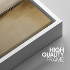 SIGNWIN Framed Canvas Print Wall Art Warm Neutral Horizon Abstract Beige and Brown Landscape Photography Modern Art Minimalist Black and White for Living Room, Bedroom, Office - 24"x36"x3 White