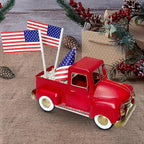 Red Vintage Metal Truck Decor, Red Christmas Truck Decor , Decorative Trucks For Your Home Kitchen, Bedroom, Office, Living Room, Bathroom, & Holiday Shelf Farmhouse Centerpiece Table Decorations
