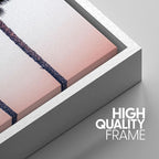 SIGNWIN 3 Piece Framed Canvas Wall Art Palm Tree in The Pink Beach Canvas Prints Home Artwork Decoration for Living Room,Bedroom - 16"x24"x3 White