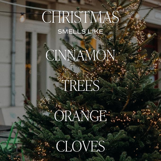 Sweet Water Decor Christmas Candle | Apple Cider, Cinnamon, Fresh Cut Christmas Tree, and Cookies Scented Soy Candle for Home | 12oz Black Stoneware Jar, 60+ Hour Burn Time, Made in The USA