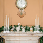 Mumufy 6 Pack Glass Taper Candle Holders Clear Candlestick Holder Fit 0.8 Inch Candles 4'' 6'' 8'' Tall Crystal Decorative Candlestick Stand Centerpiece for Table Wedding Dining Party (Glossy)