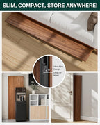 Frylr Small Folding Computer Desk – Portable 55.1 Inch Foldable Laptop Table, Collapsible and Compact for Easy and Fast Setup, Lightweight for Small Spaces, Home Craft and Study Use, Dark Walnut