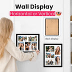 FIXSMITH 11x14 Picture Frames Collage Wall Decor, Display 5 Pcs 4x6 Photos with Mat or 1 Pack 11x14 Poster without Mat, 4x6 Multiple Picture Frames, Family Collage Picture Frame, 2 Pack Black Frames