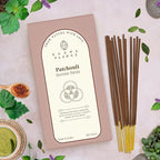 Patchouli Incense Sticks, Organic Hand Dipped 100 Sticks with Natural Herbs & Aromatic Ingredients, Burn Time 45 to 60 Minutes, Incense for Positivity, Yoga, Meditation, Relaxation, Spiritual Gift