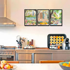 MUWAK Framed New York City Canvas Wall Art Set of 3 – Colorful NYC Skyline Central Park Yellow Taxi Posters, Modern Urban Landscape Wall Decor for Living Room Bedroom Office – 16x24in