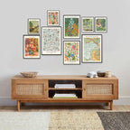 Vintage Eclectic Wall Art Prints Set of 9, Abstract Eclectic Wall Decor Matisse William Morris Van Gogh Monet Maximalist Famous Artist Painting Pictures, Trendy Maximalism Poster for Aesthetic