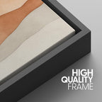 SIGNWIN Framed Canvas Print Wall Art Neutral Earth Tone Landscape Minimalist Mountain Silhouette Photography Modern Art Minimalist Black and White for Living Room, Bedroom, Office - 16"x24"x3 Black