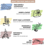 Folkulture Set of 6 Incense Sticks | 120 Organic Insence Sticks - Non Toxic Palo Santo & Sandalwood, Lavender, Patchouli, Rosemary Insence-Stick | 45 Min Burn Time, Blue Lotus Inscents-Sticks Gifts