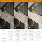 LMQNINE 24 Light Modern Crystal Chandelier Dimmable LED High Ceiling Chandelier Crystal Bubble Gold Pendant Lights Living Room Lobby 120W Staircase Chandeliers