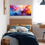 GUGIKA Abstract Wall Art for Living Room, Colorful Canvas Wall-Art for Bedroom, Print Paintings, Size 20x40 Inches