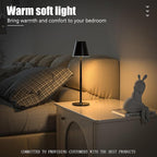 2 Pack LED CordlessTable Lamp,4000mAh Rechargeable Battery Desk lamp,3 Level Brightness Night Light,Minimalist Design, for Couple Dinner/Coffee Table/Restaurant/Bedroom(Black 2pack)
