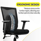 Lumbar Support Pillow for Office Chair,Memory Foam Back Lumbar Support Pillow,Relieve Back Pain,3D Breathable Fabric&Shoulder Strap Fixation,Back Support for Office Chair/Wheelchair/Car(Black)