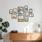 decorUhome Picture Frames Collage Wall Decor for Photo Gallery Display, Assorted Picture Frames set of 10 Including Two 8x10 / Four 5x7 / Four 4x6 for Family Wall Decor, Distressed Brown, 10 Pack