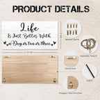 Dog Mom Gifts Picture Frame Photo Holder for Wall, Gifts for Dog Lovers, Dog Themed Gifts, Dog Gifts for Women, Funny Dog Gifts, Dog Mom Dad Grandkids Gifts Hanging Photo Display