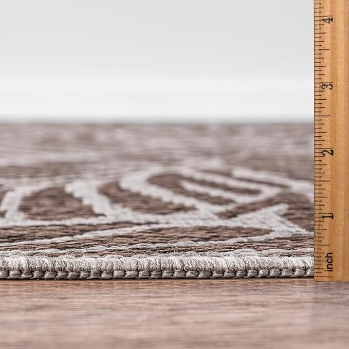 Keen Home Design Terrace Outdoor Area Rug - 9x12 Washable Indoor/Outdoor Rug for Patio, Kitchen, Balcony, Beach, Garden, Deck and Porch, Size: 8'10"x12'