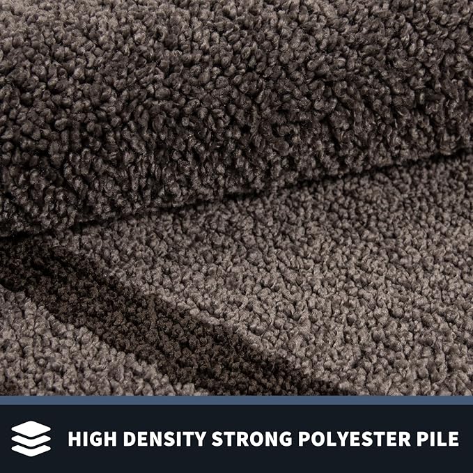 PURRUGS Dirt Trapping Door Mat 24" x 84", Non-Slip/Skid Machine Washable Entryway Rug, Shoes Scraper, Area Rug, Super Absorbent Welcome Mat for Muddy Wet Shoes and Paws, Grayish Brown & Coffee