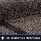 PURRUGS Dirt Trapping Door Mat 24" x 36", Non-Slip/Skid Machine Washable Entryway Rug, Shoes Scraper, Area Rug, Super Absorbent Welcome Mat for Muddy Wet Shoes and Paws, Grayish Brown & Coffee