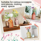 Yaomiao 30 Pcs Vases Bulk Colored Flower Glass Vases Bud Vintage Colored Glass Bottles Colorful Rustic Embossed for Home Wedding Table Decorations Gifts(Orange Yellow Series)