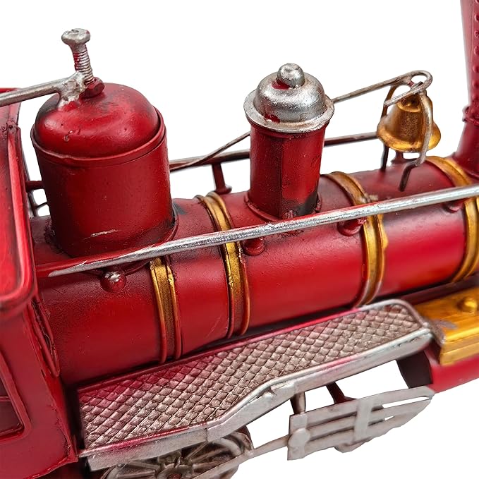 Berfutall-10'' Metal Classic Locomotive Collectible Model Train, Christmas Decor, Vintage Table Top Decor, Not a Toy
