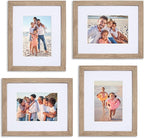 Sheffield Home 4 Piece Gallery Wall Frame Set, 8x10 Inch, Light Natural