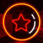 Anime Neon Sign, One Star Ball Neon Signs for Wall Decor, Dimmable Acrylic Neon Lights for Bedroom Livingroom Game Room Man Cave Birthday Party Decorations Gift