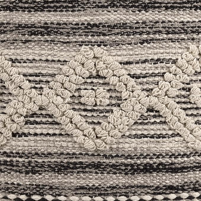 REDEARTH · Tufted Pouf Ottoman with Filler Textured Storage Cube Bean Bag Pouffe Footrest for Living Room, Bedroom, Nursery, Kidsroom; 100% Cotton (17.5"X17.5"X17.5", Diamond Virgule)