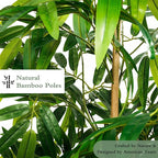 Artificial Bamboo Tree, 6 FT Fake Tree, Faux Silk Plant with Pot, Fake Plants for Home Office Indoor Outdoor Decor, 7 Natural Bamboo Trunks