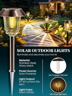 Solar Lights Outdoor Waterproof,4 Pack Bronze Pathway Lights with 10-40 LM Dimmable Glass and Metal, Solar Powered Garden Fall Decor for Yard,Patio,Pathway,Driveway(Warm White)
