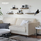 RICHER HOUSE 5 Set Floating Shelves for Wall Decor, Wall Mounted Book Shelf, Nursery Shelves Picture Ledge Shelf with Lip for Wall Storage, Bedroom, Living Room, Bathroom - Brown