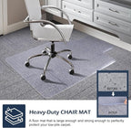 SALLOUS Chair Mat for Carpet, 36" x 48" Office Heavy Duty Chair Mat with Lip, Gaming Chair Mat for Carpeted Floors, Floor Protector Computer Desk Mat for Home Office (Clear, Extended Lip)