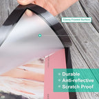 CRUGLA 8.5x11 Magnetic Frame Sheet with Self Adhesive Backing, Poster Certificate Carft Picture Photo Frame for Refrigerator Office Glass Window Door Cubicle Tile, 12 Pack