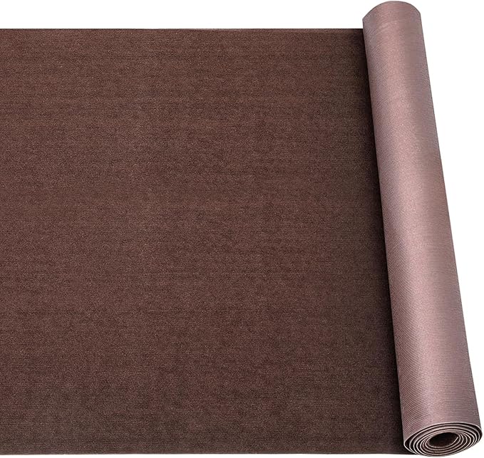 Marine Carpet,5 FT x 20 FT Brown Indoor Outdoor Carpet 0.2" Thick Boat Carpet with Water-Proof TPE Backing, Non-Slide Outdoor Marine Carpet Roll for Home, Patio, Porch, Deck